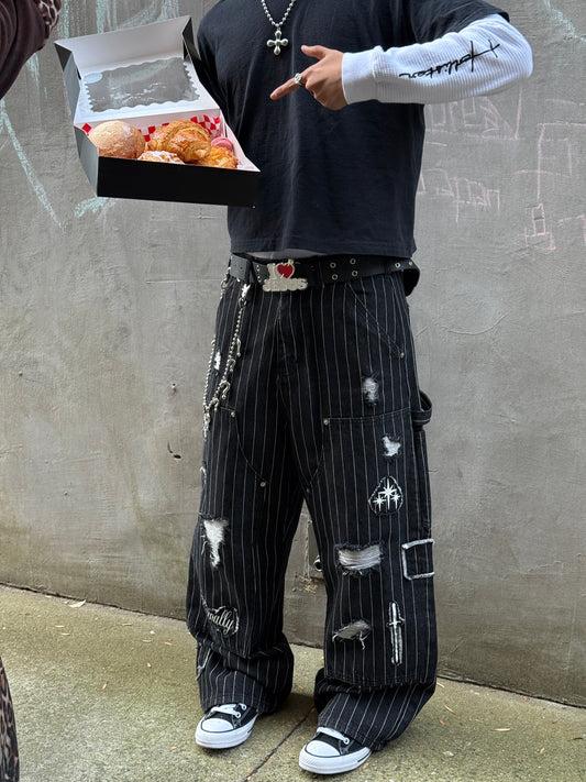 *Pinstripe Patch Double Knees