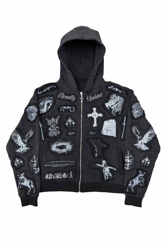 *Eternally Grateful* Patchwork Hoodie