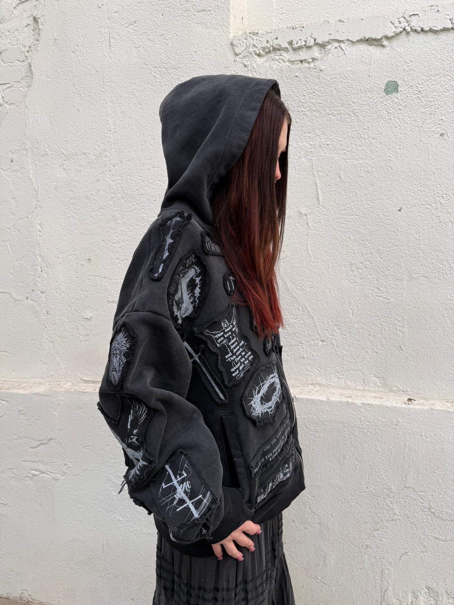 *Eternally Grateful* Patchwork Hoodie