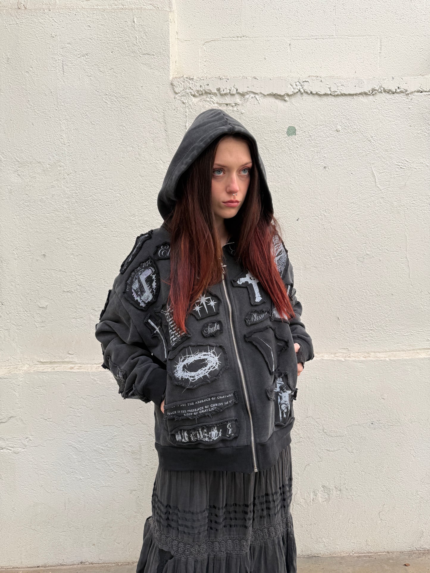 *Eternally Grateful* Patchwork Hoodie