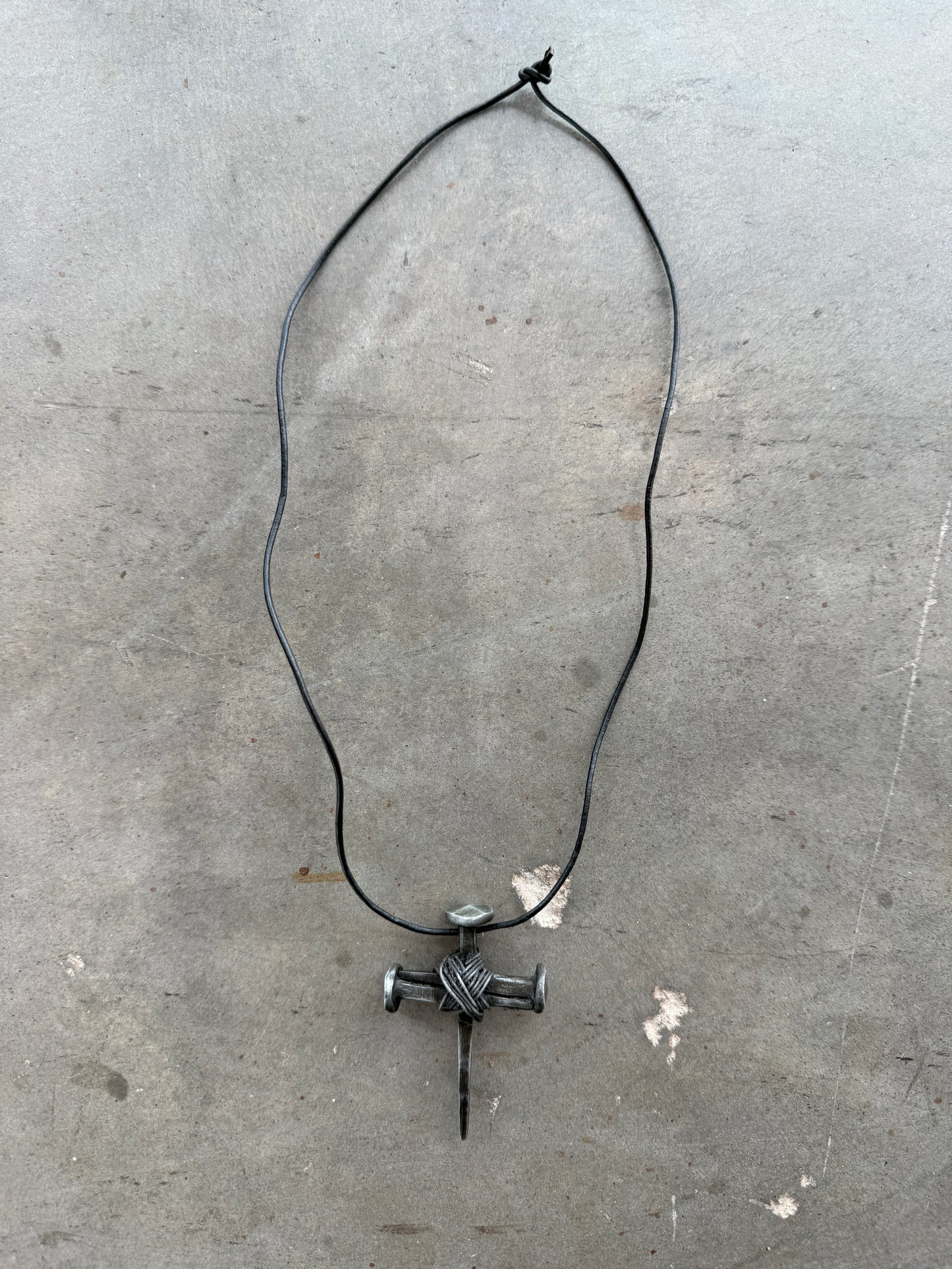 *Iron Nail Cross Necklace