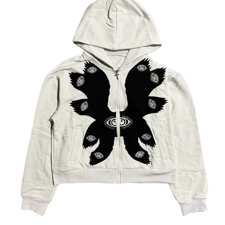 ‘Seraphim’ White Zip up hoodie