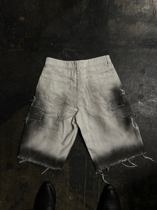 ‘Cross’ Jorts (White)