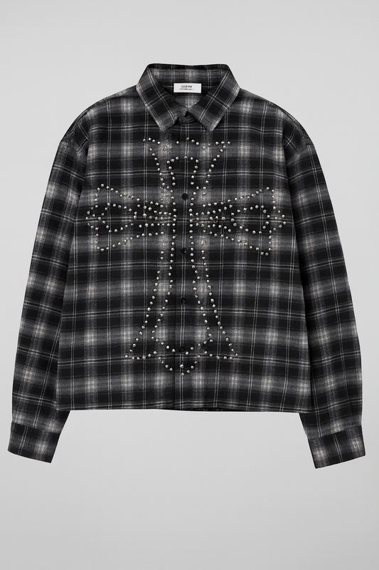 *Rhinestone Cross Flannel (PRE-ORDER)