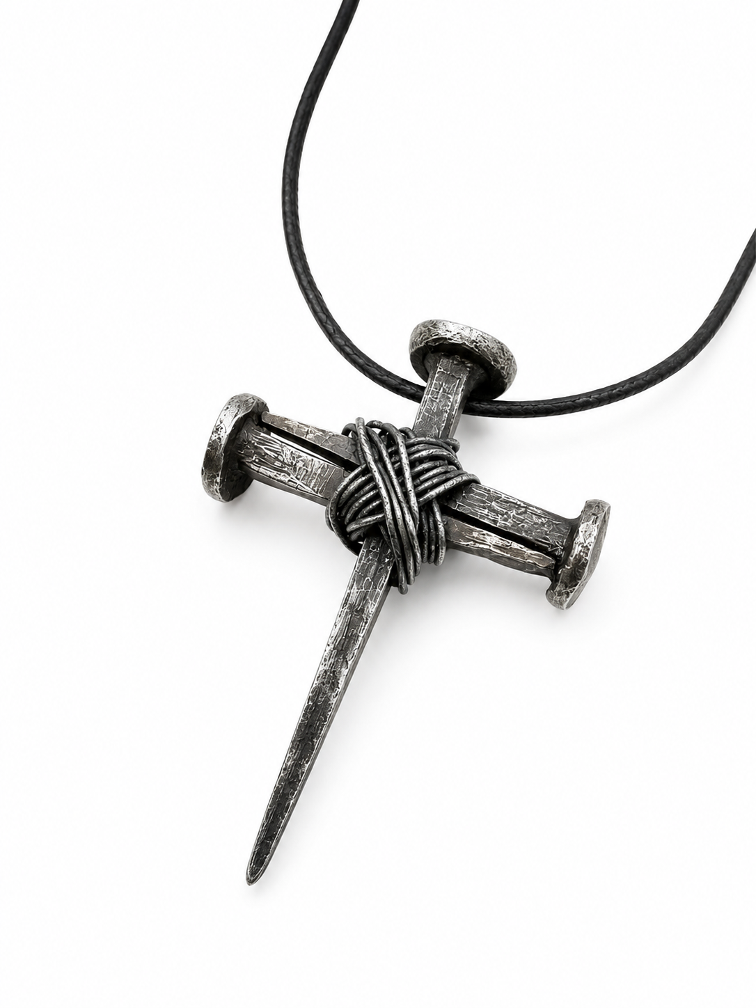 *Iron Nail Cross Necklace
