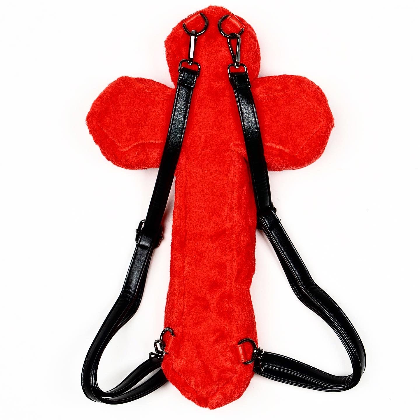 ‘Pick Up Your Cross’ Fur Bag (Red)